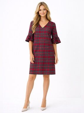 Draper James Red Plaid Mini Dress